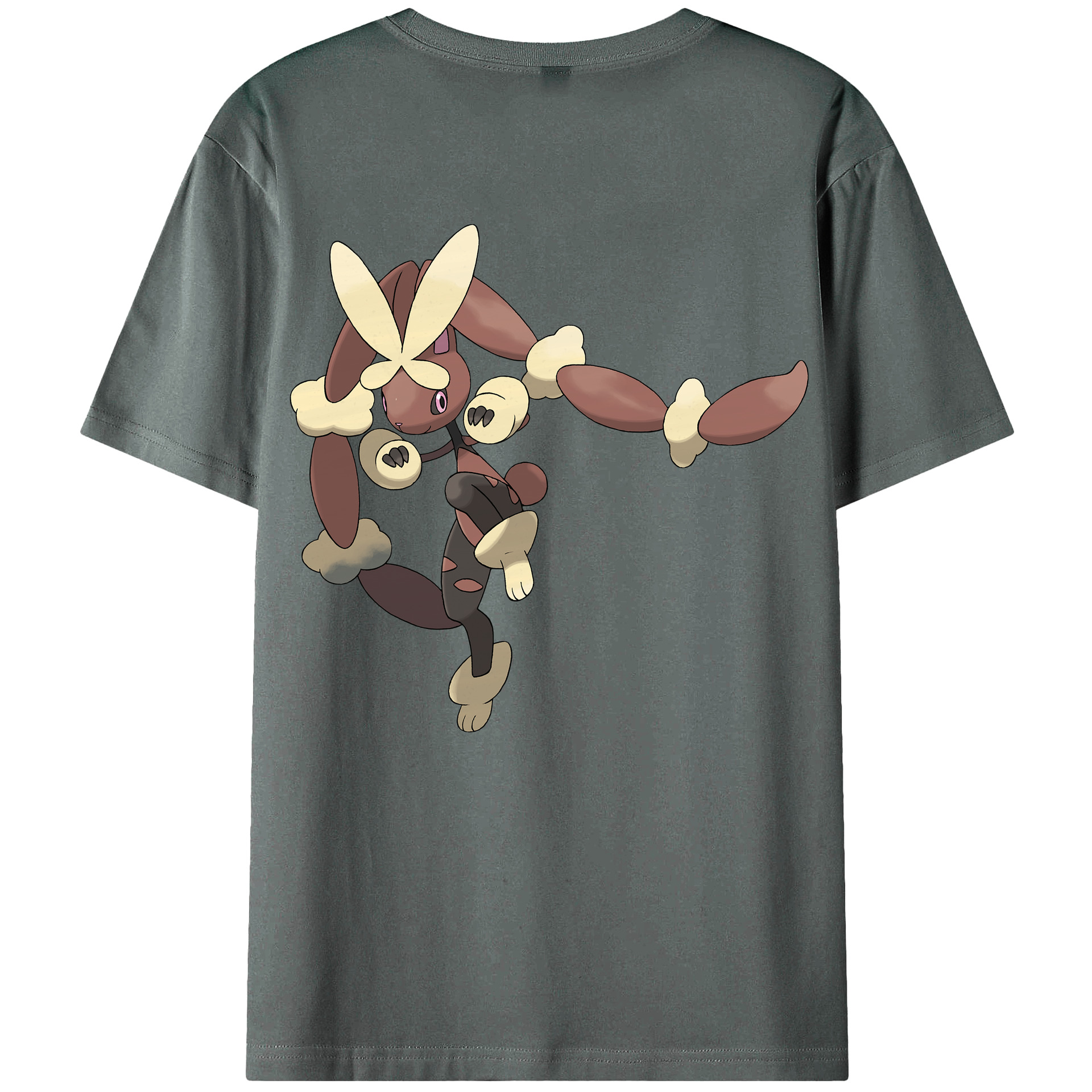 （画像用） ポケットモンスター Pokémon 綿100％ メンズ半袖Tシャツ（バックプリント） 通気性